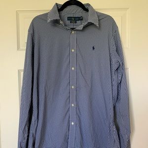 Polo Ralph Lauren Navy and White Checkered shirt